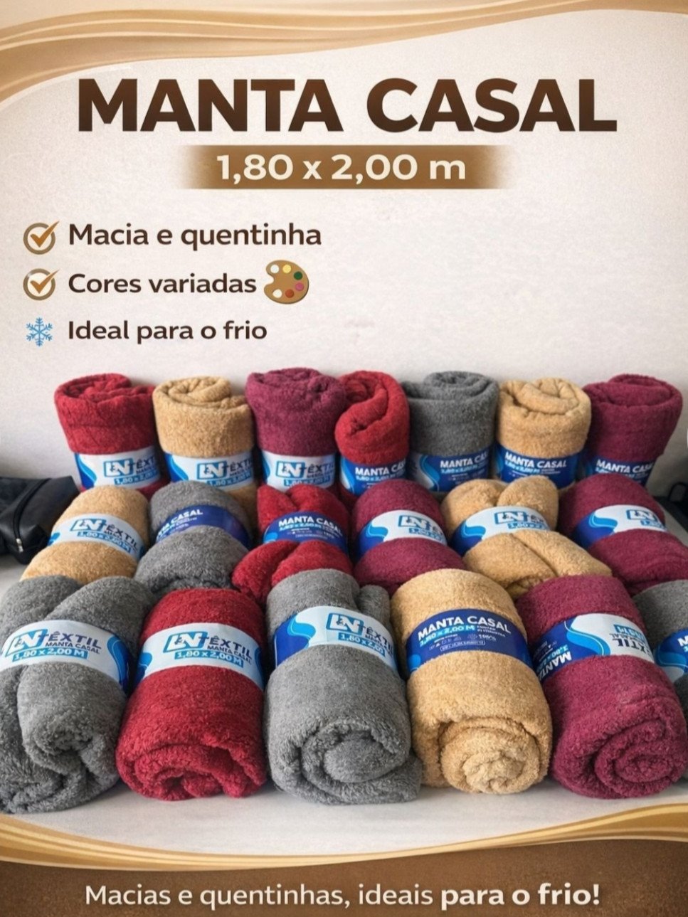 Manta Casal • Lisa e/ou Estampada