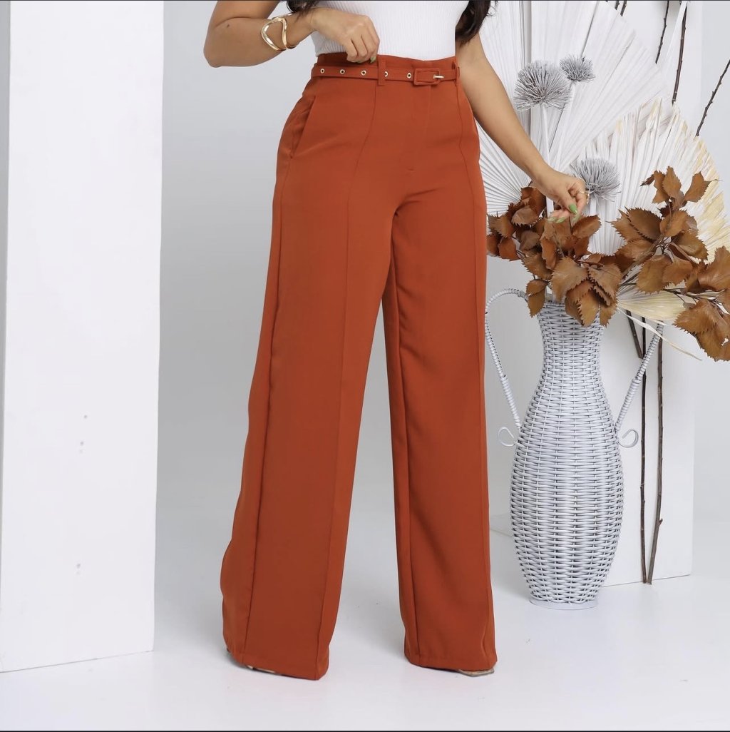 Pantalona Suzan - cinto forrado 