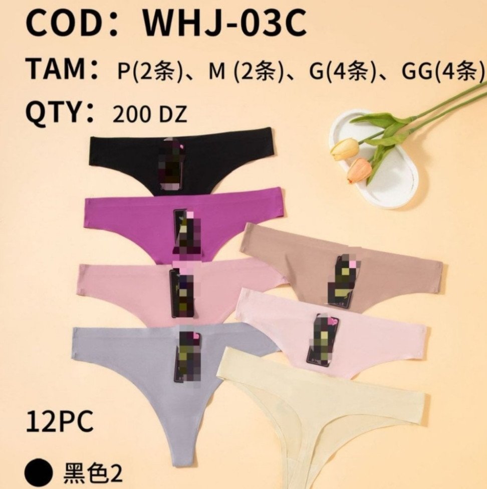 Calcinha Fio Dental - 12 peças 