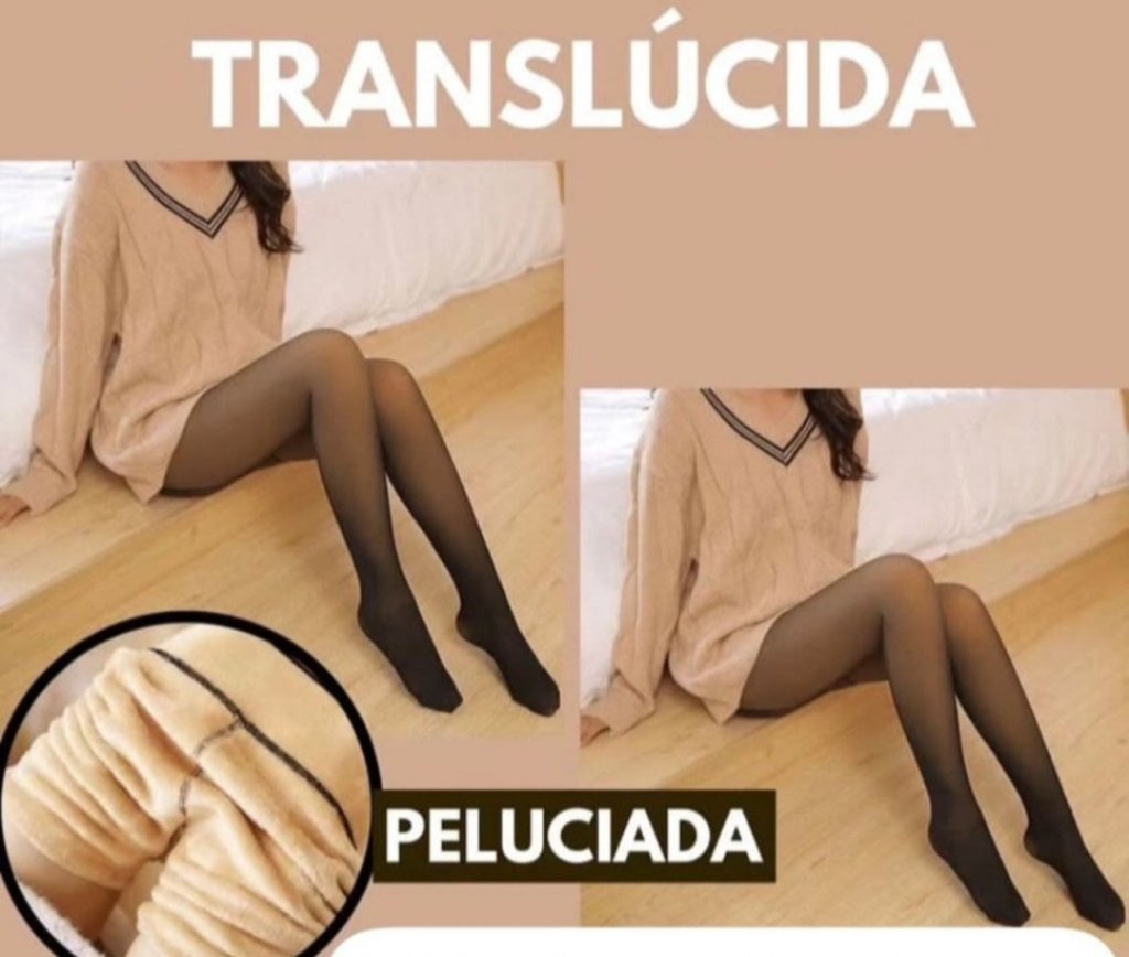 Meia Calça Translúcida Peluciada • 12 peças