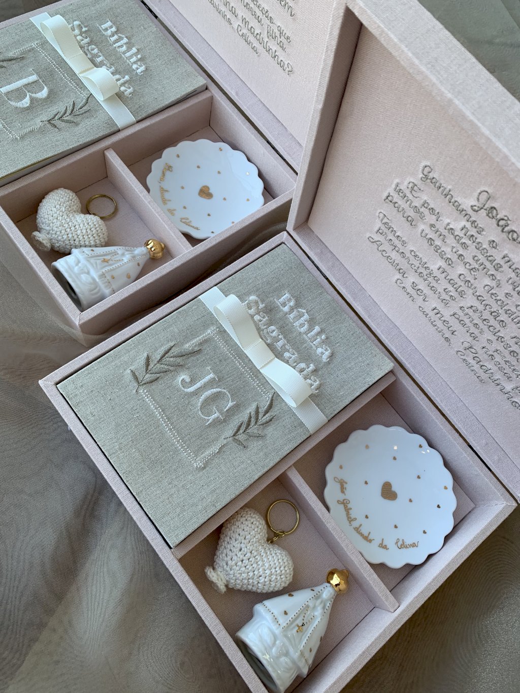 Convite padrinhos com porcelana banhada a ouro 18 