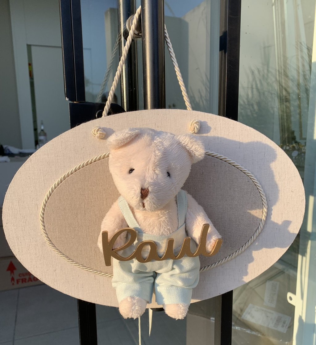 Porta maternidade de urso 