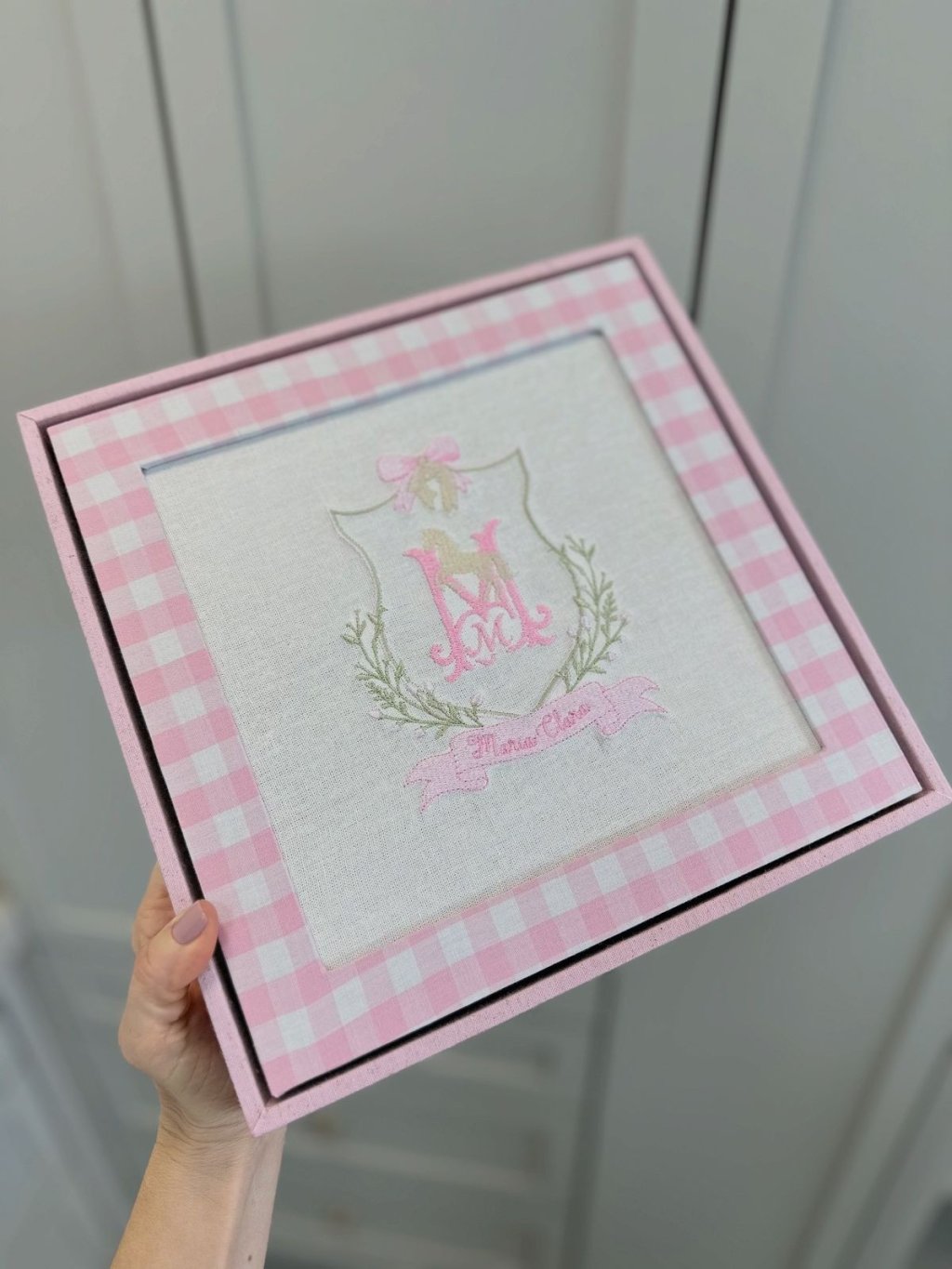 Porta maternidade moldura 30x30