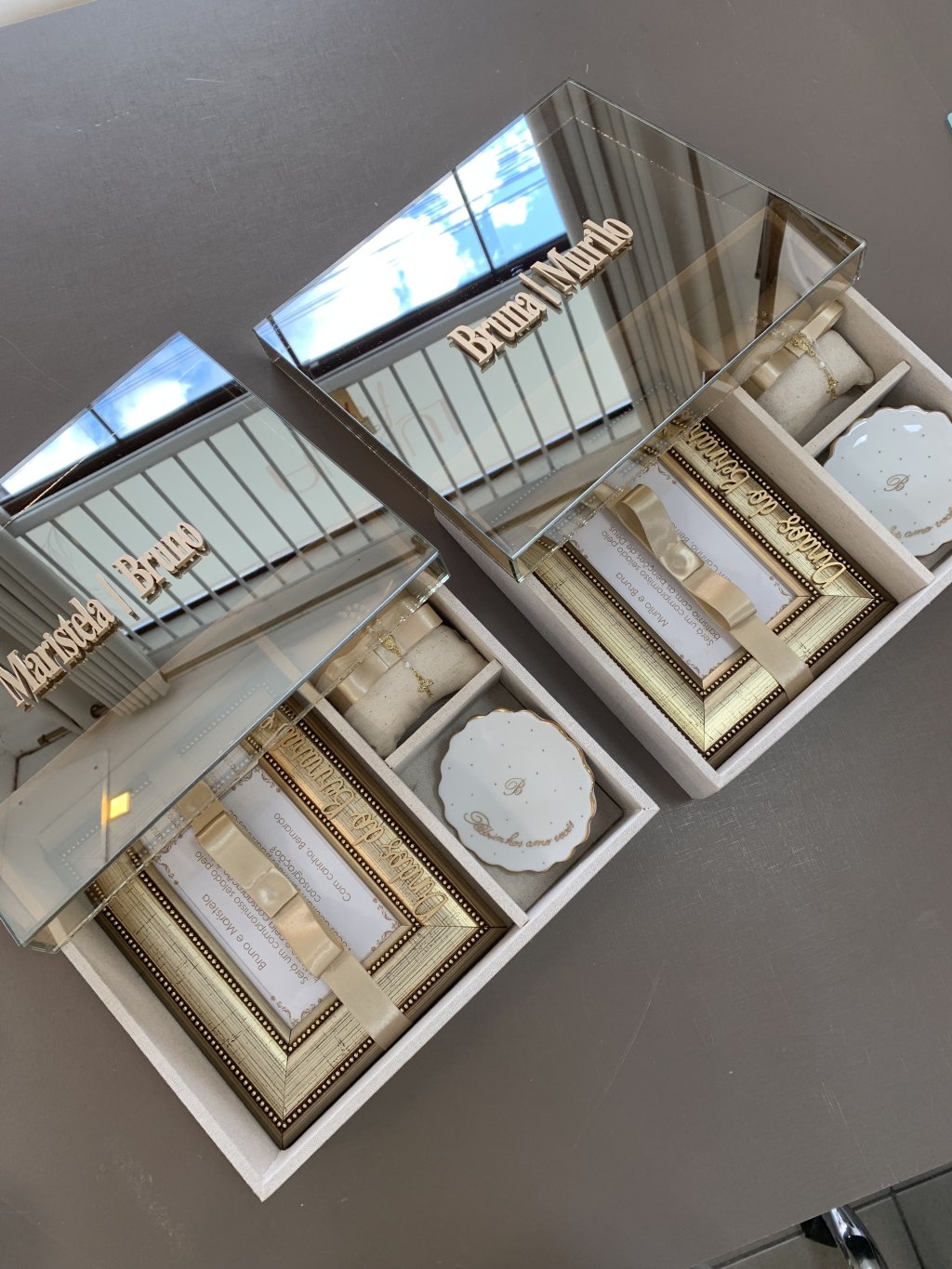 Convite de padrinhos  PORTA RETRATO, ALMOFADA E TERÇO, E SALVA JOIA ( VALOR É CADA UNIDADE).