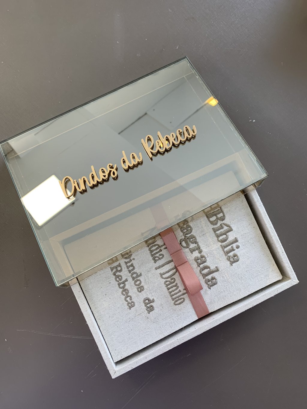 Convite de padrinhos Luxo com Bíblia 