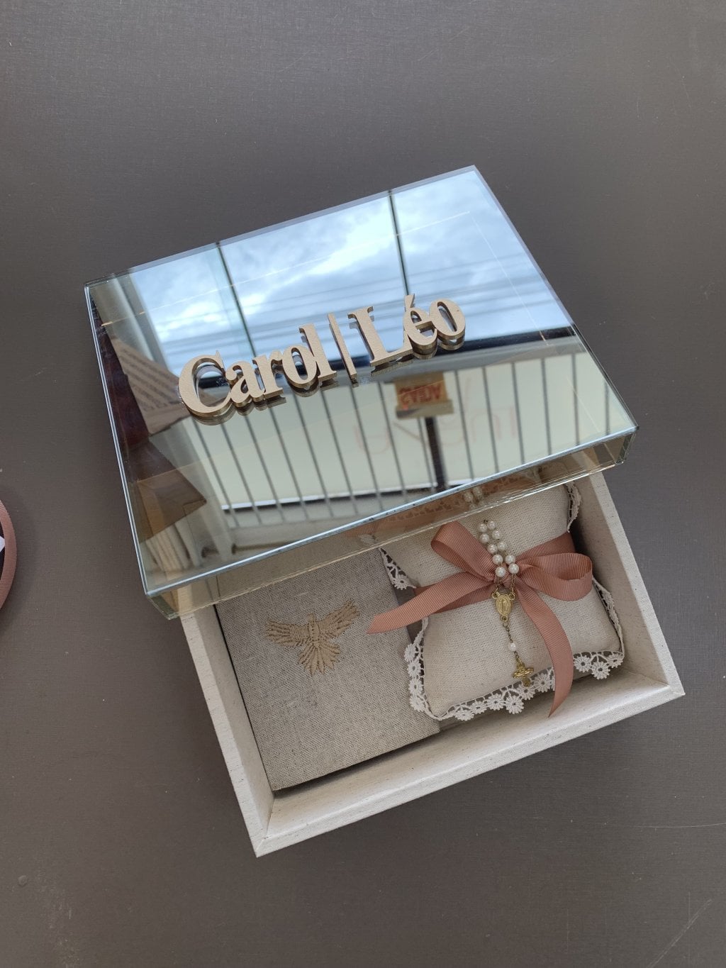 Convite de padrinhos luxo 