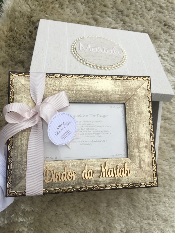 Caixa mdf com porta retrato 