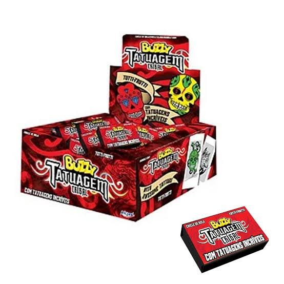 CHICLETE BUZZY TUTTI FRUTTI TATOO CX 100X1