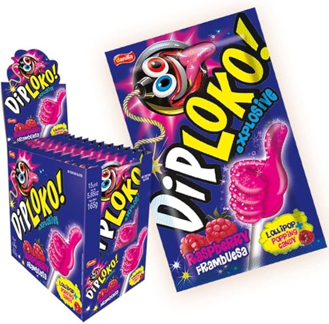 PIRULITO DIPILOKO EXPLODE FRAMBOESA 11G CX 15X1