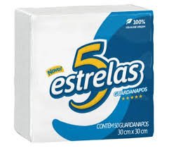 GUARDANAPO 5 ESTRELAS 22,5X19,5 CM 50 5 ESTRELAS