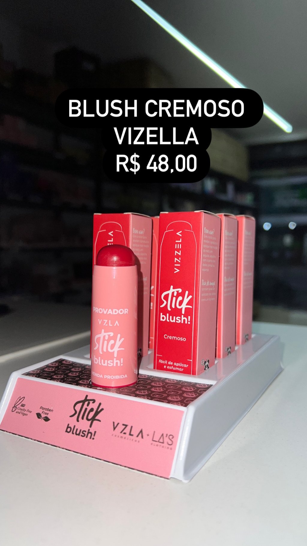 Blush stick cremoso cor 4 - Vizzela