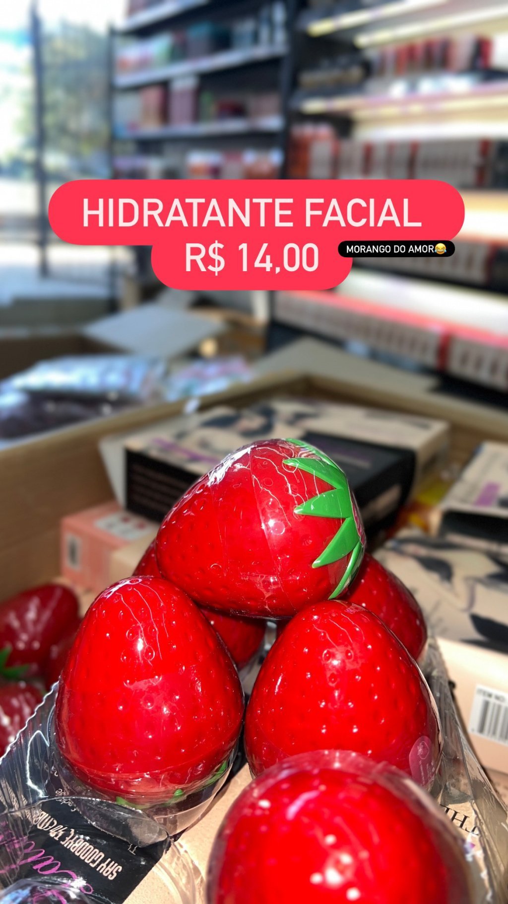Hidratante facial morango 