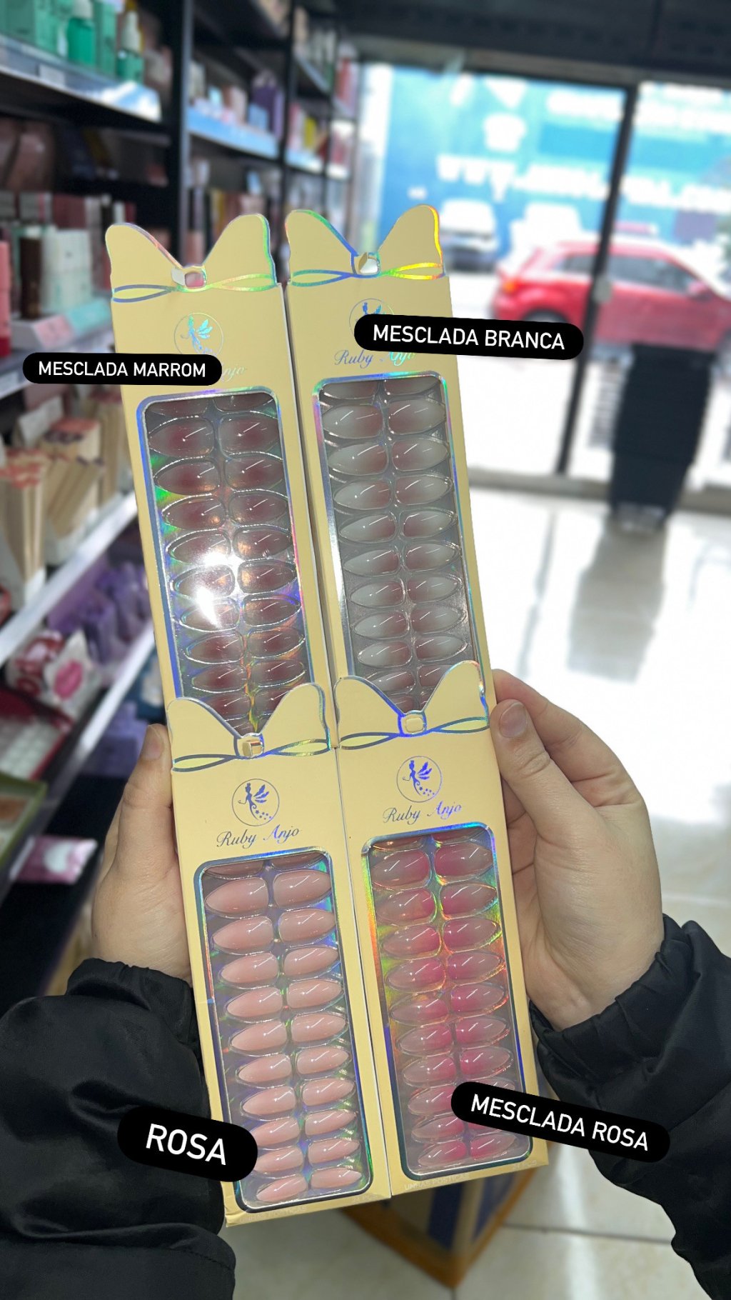 Unha postiça arredondada 24un
