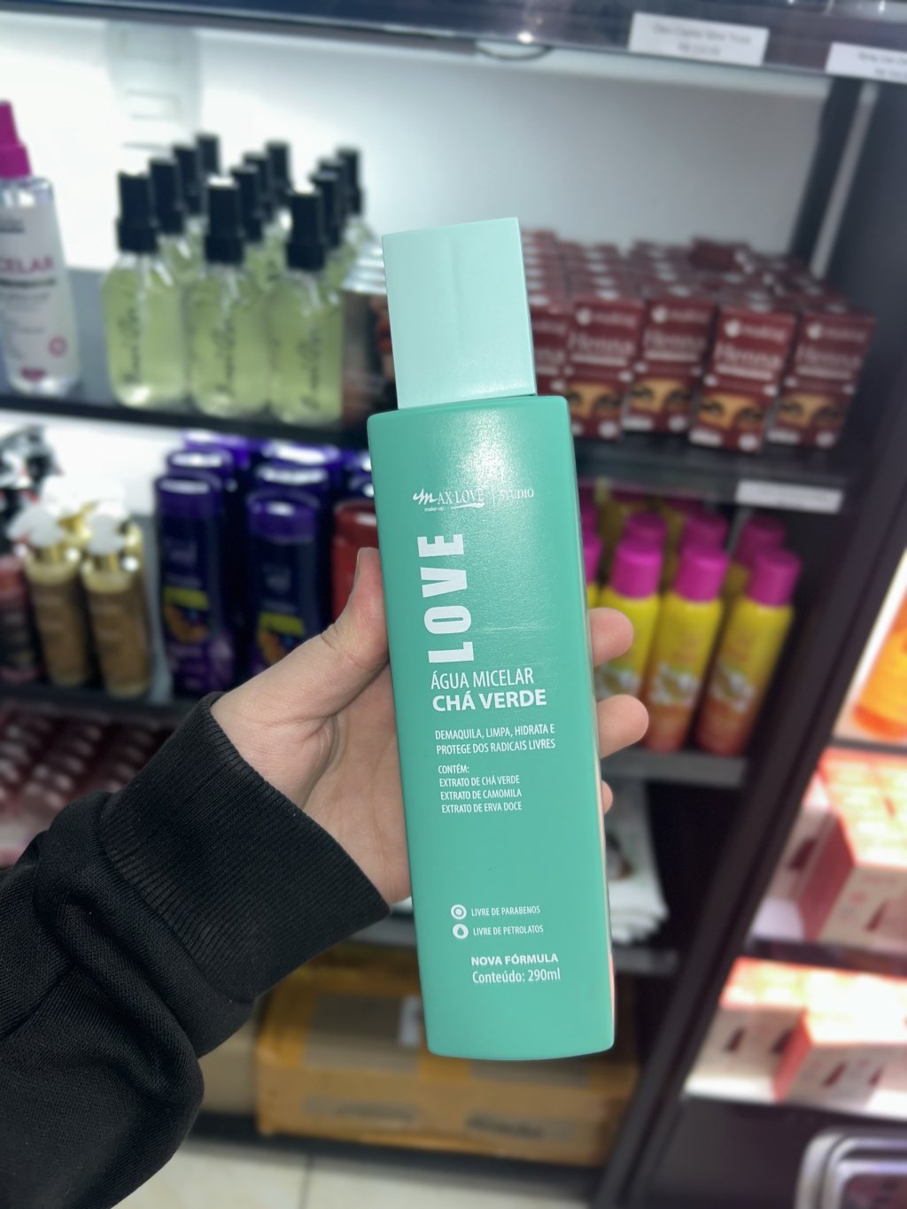 Água micelar chá verde Max Love