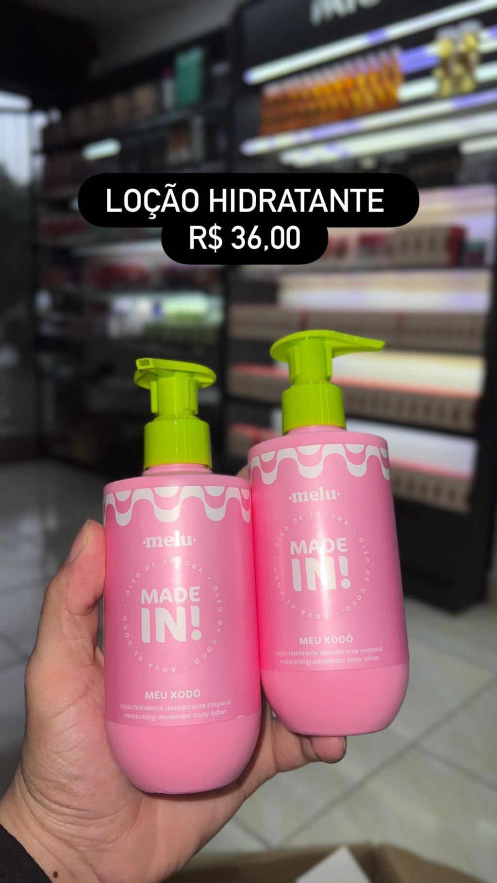 Loção hidratante Made In Melu