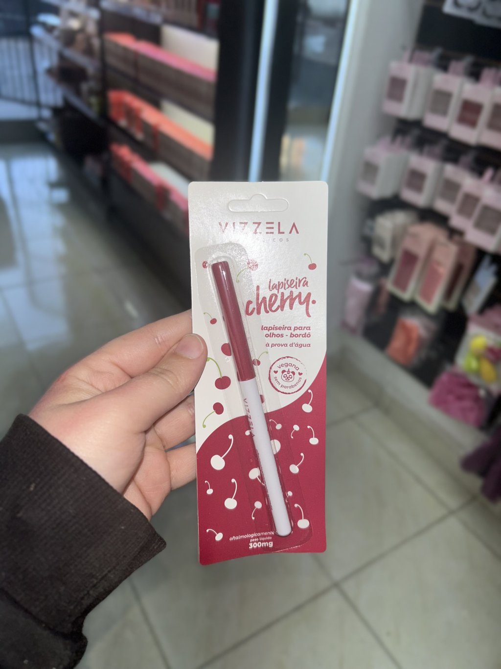 Lapiseira Cherry bordô Vizzela