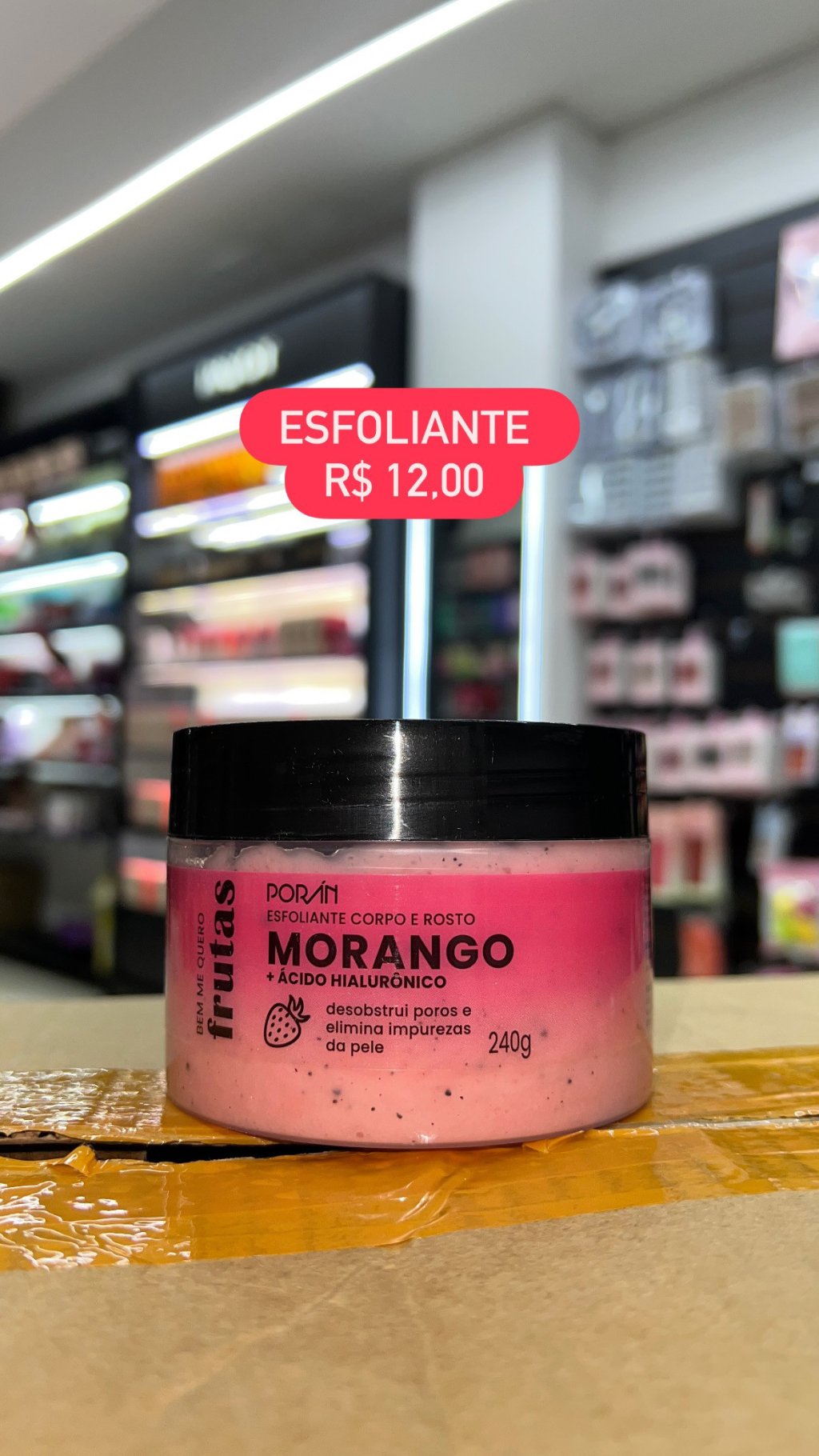 Esfoliante morango Poran