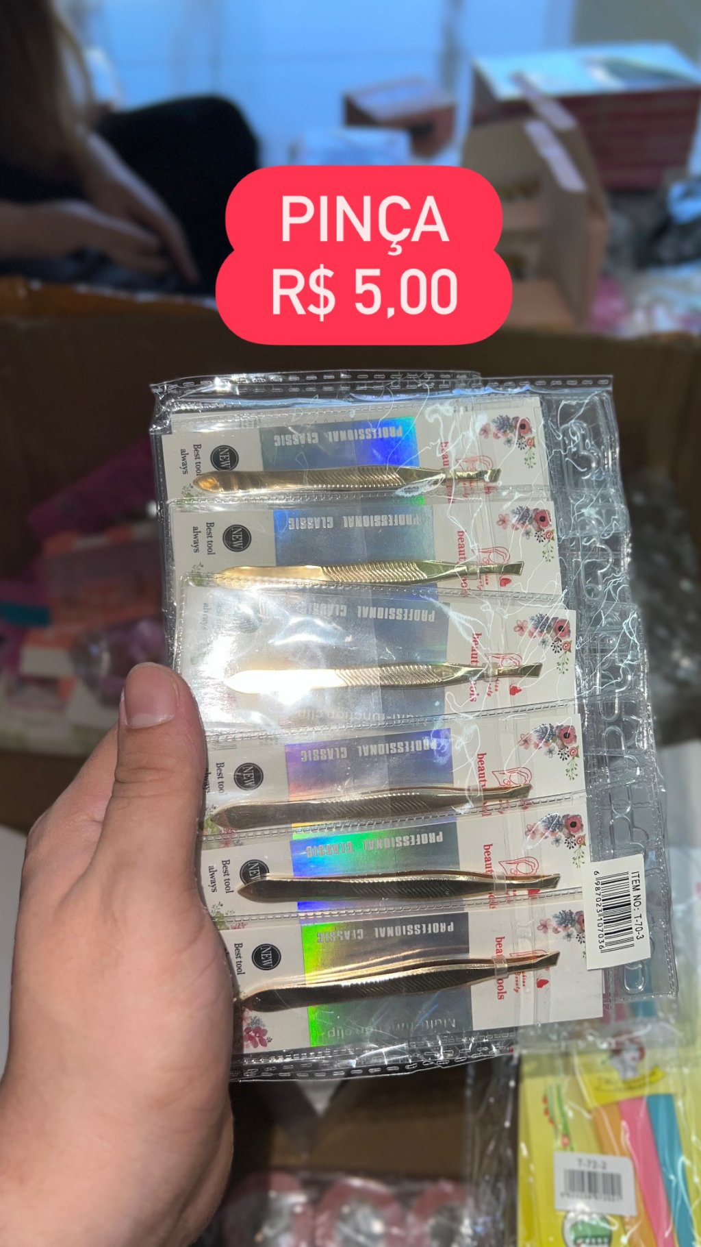 Pinça de sobrancelha 