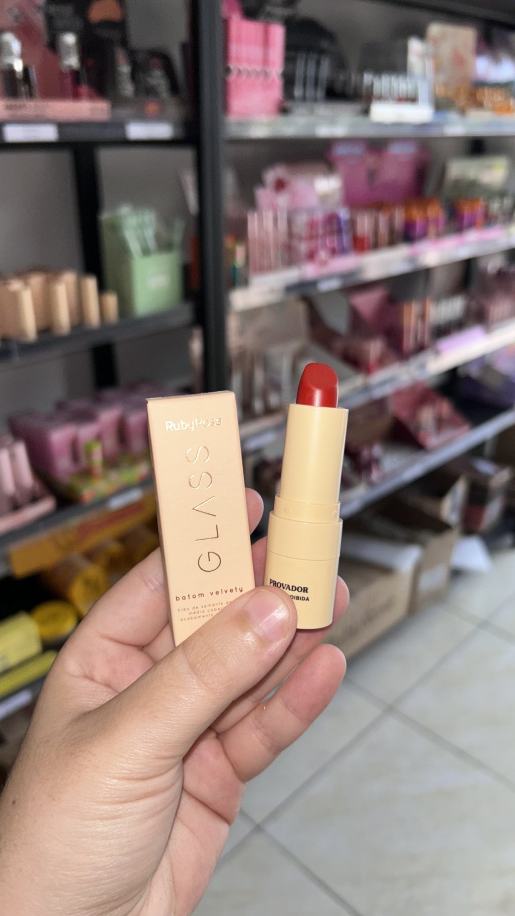 Batom Velvety Glass - Ruby Rose