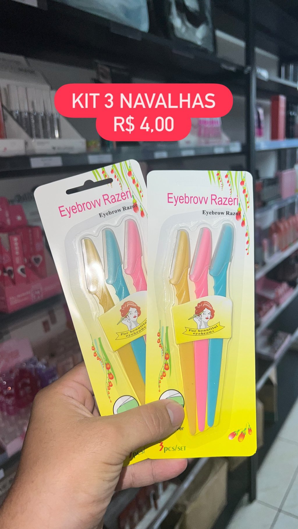 Kit com 3 navalhas 