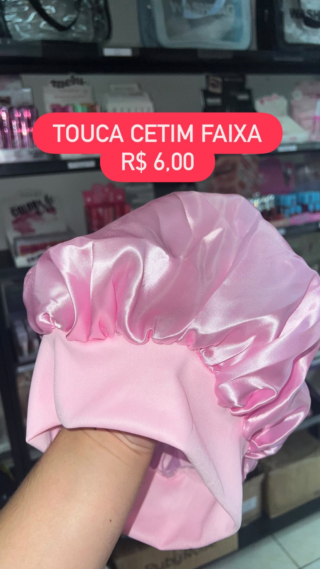 Touca de cetim faixa 