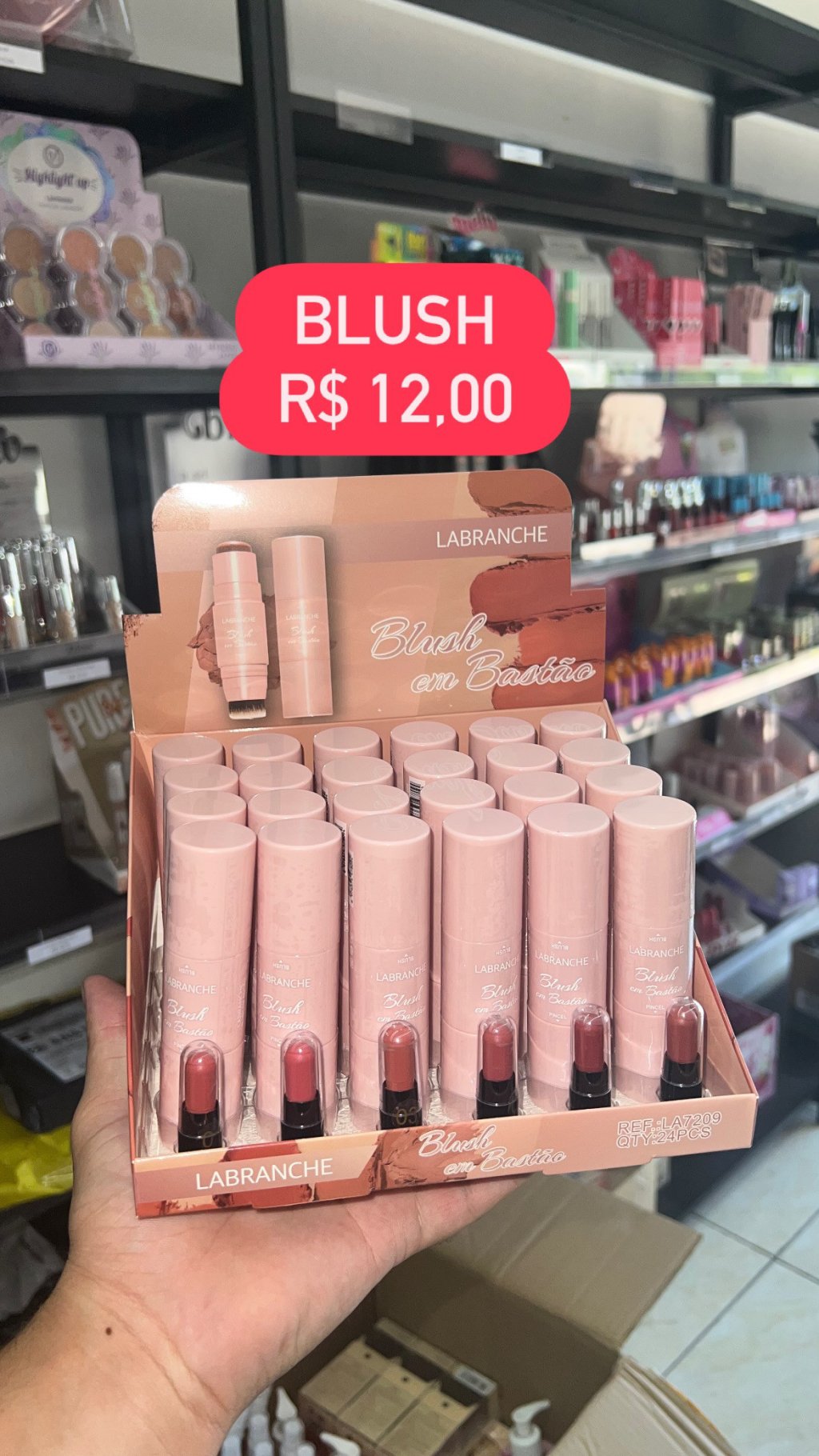 Blush bastão com pincel 