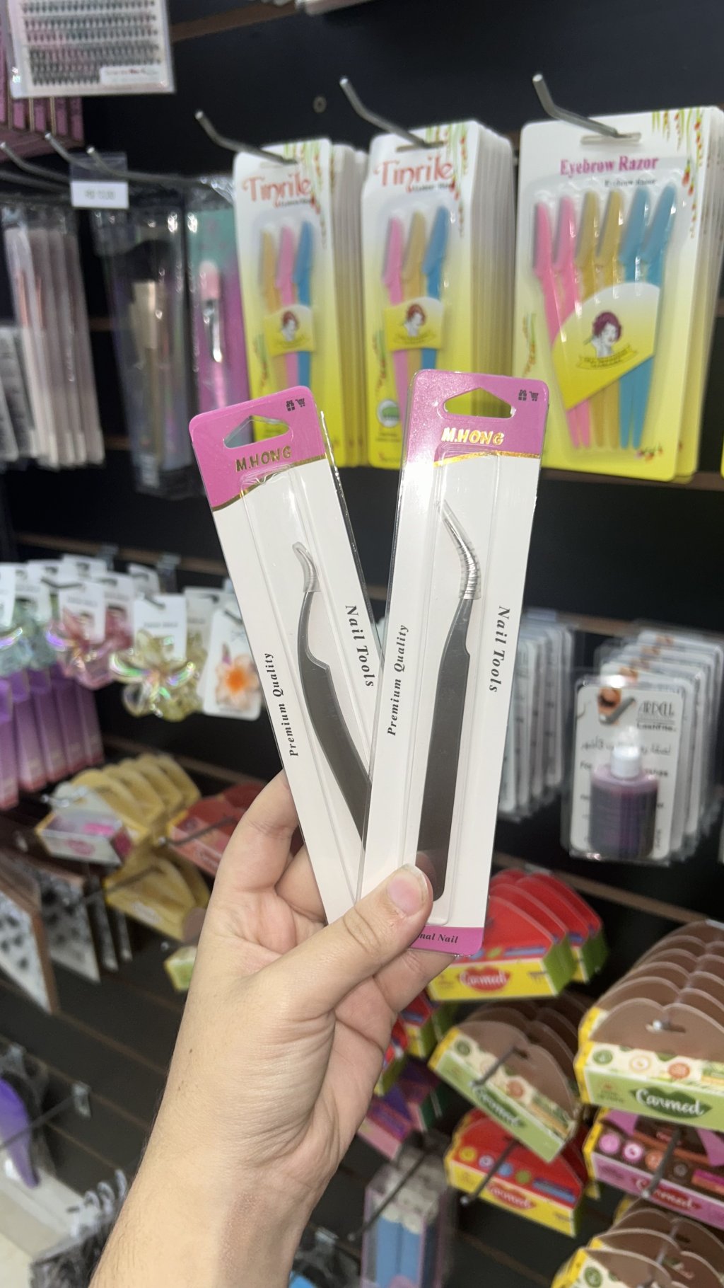 Box com 6 pinça de extensão 