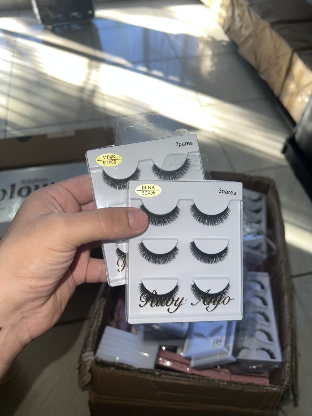 Cartela 3 pares de cílios 5D05