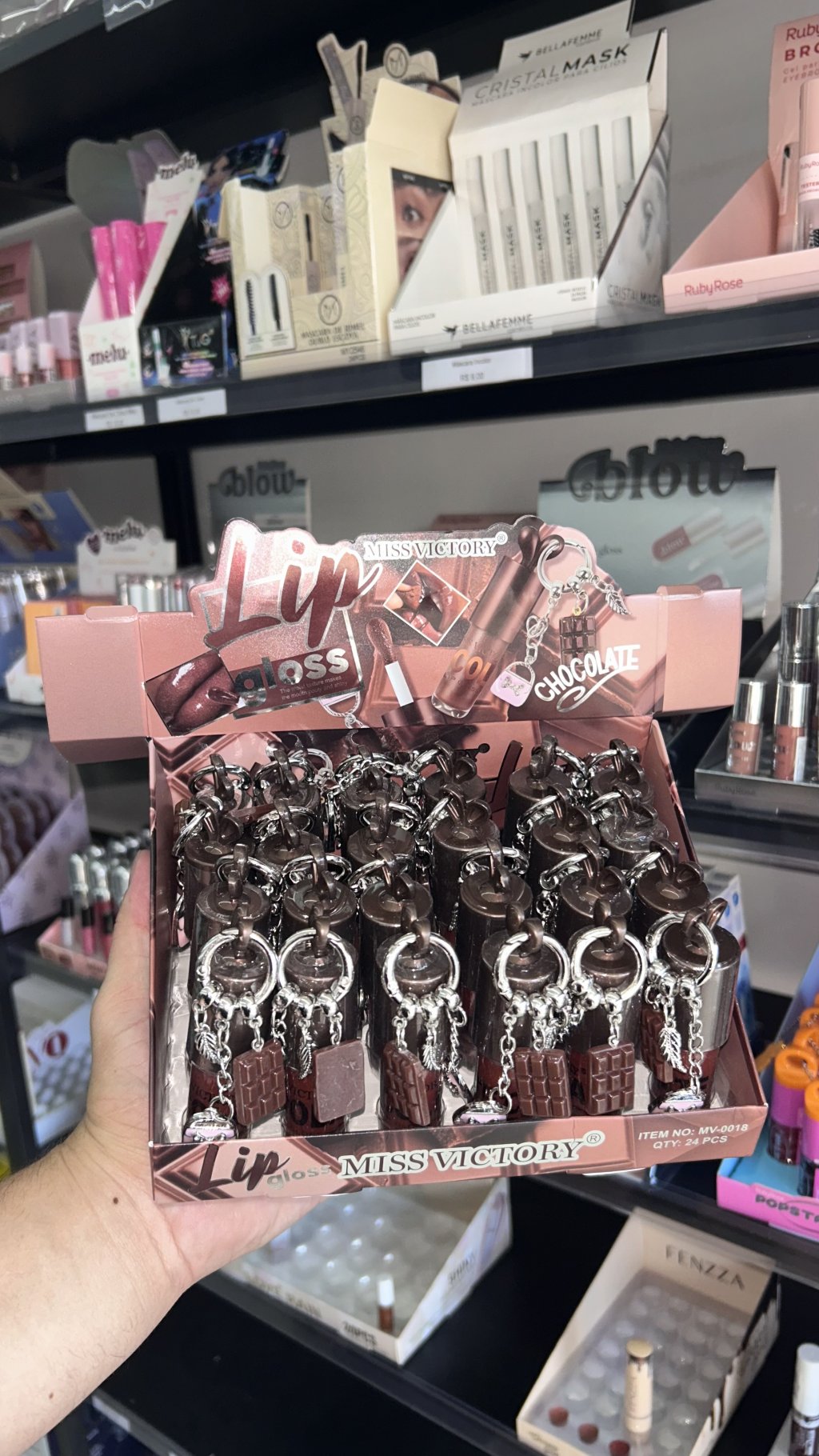 Gloss chocolate chaveiro 