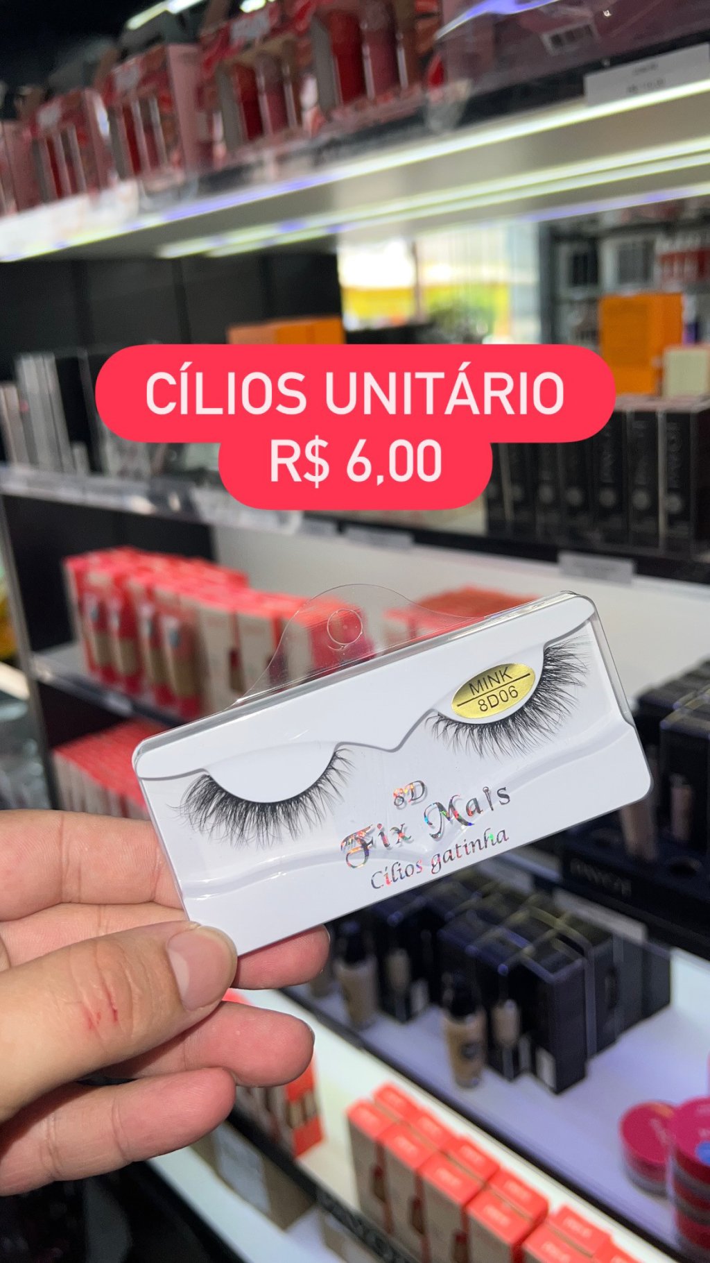 Cílios postiço unitário 