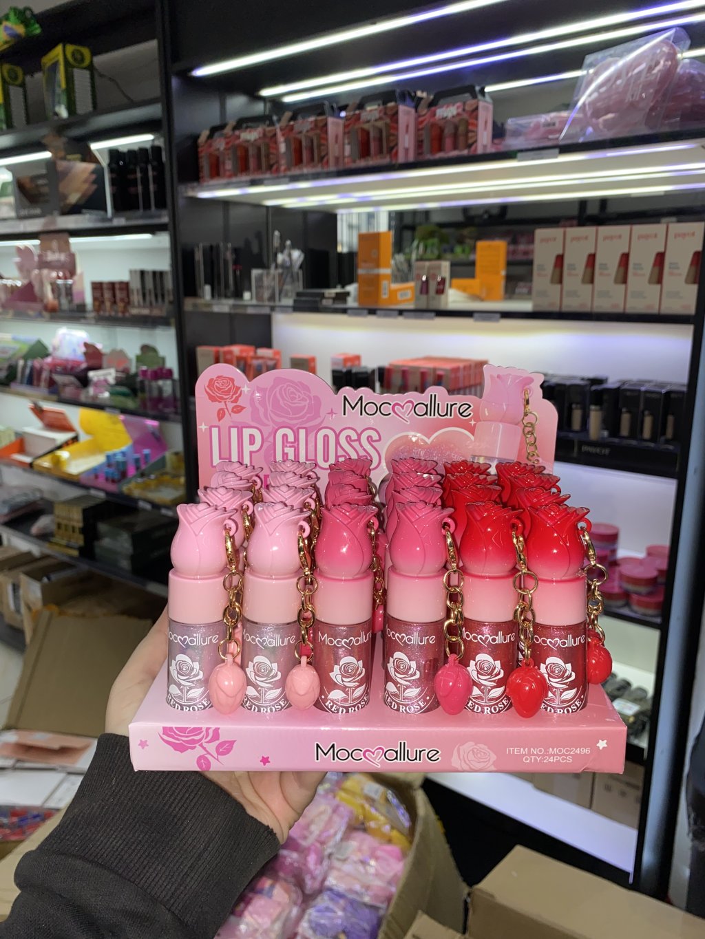 Gloss chaveiro flor 
