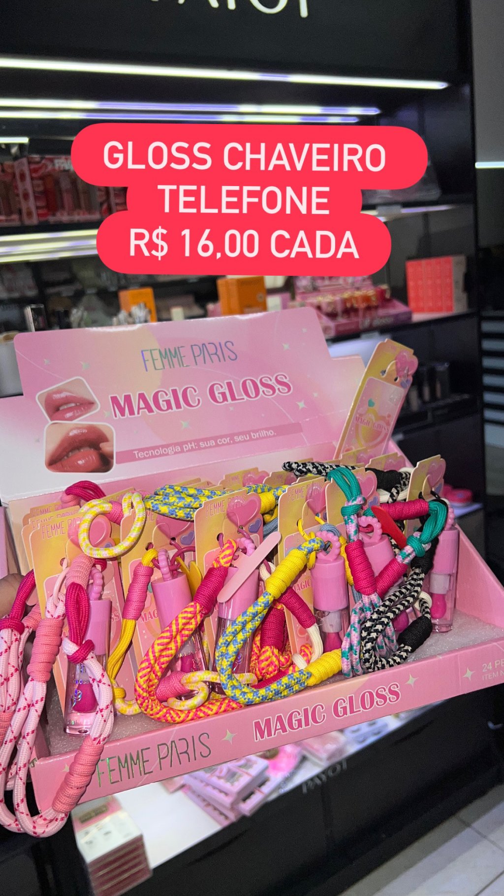 Gloss chaveiro telefone 