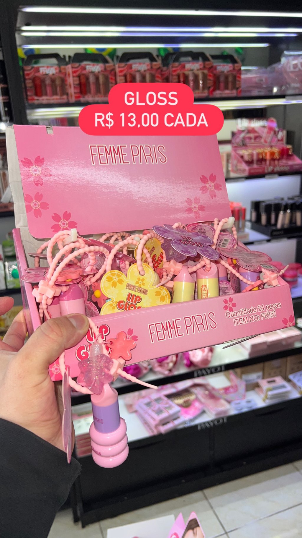 Gloss chaveiro femme 