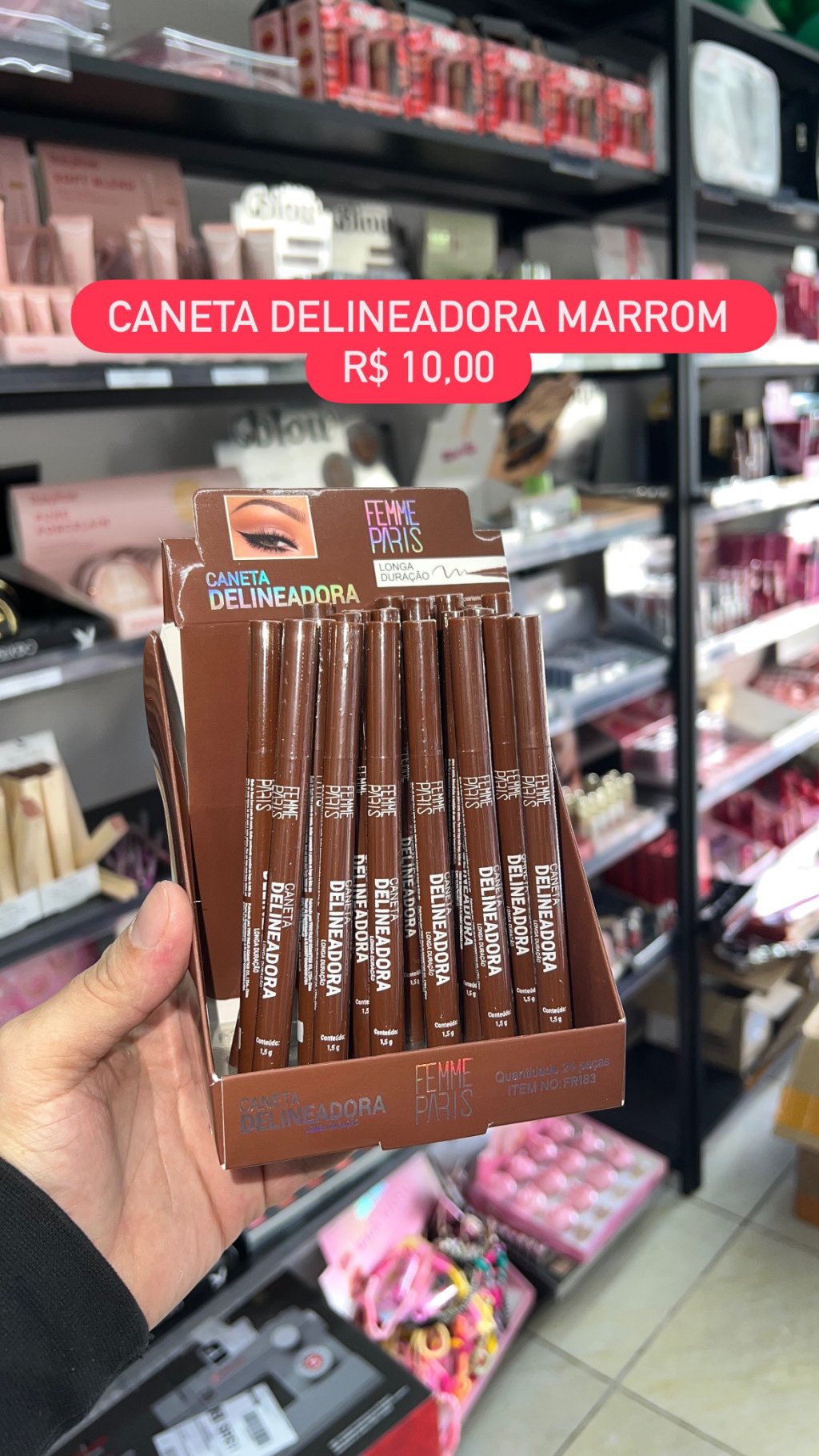 Caneta delineadora marrom 