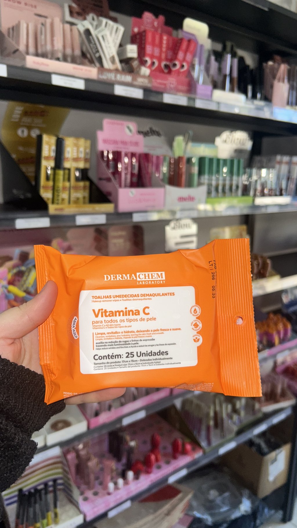 Lenço demaquilante vitamina c 