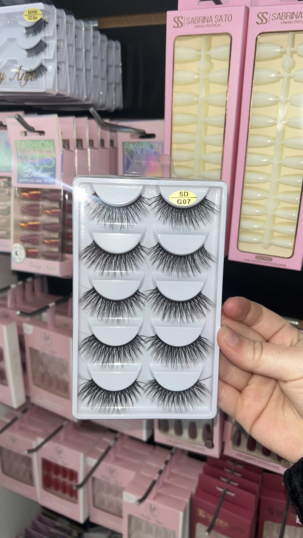 Cartela cilios postiço 5 pares G07 