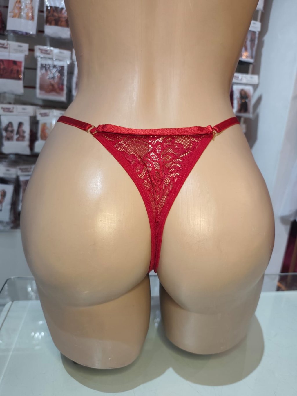 CALCINHA PERSONALIZÁVEL RENDINHA - VERMELHA