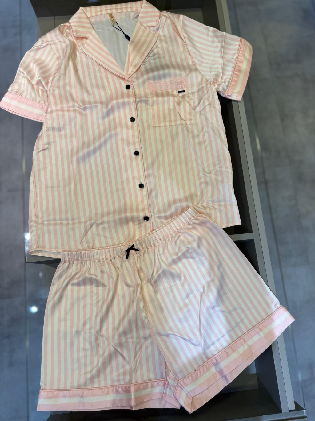 Pijama satine botões 