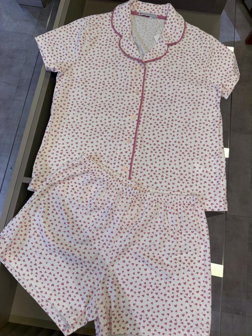 Pijama botões algodão 