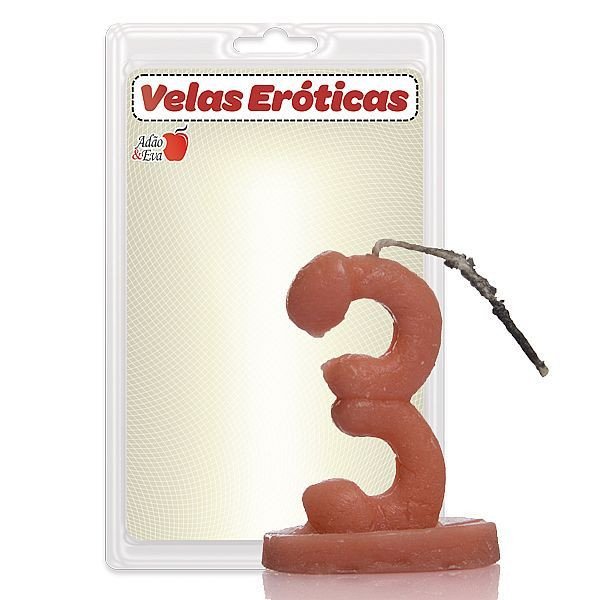 *Vela formato numero 3 - Três