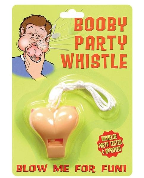 *Booby Party Whistle - Apito em formato de seios.