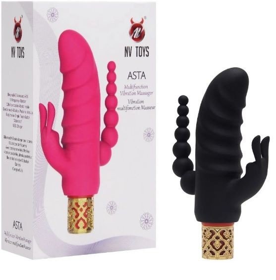 ºASTA TRIX VIBRADOR - Com Estímulo Triplo - RECARREGÁVEL 