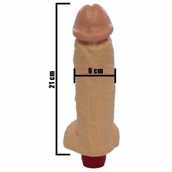 ºPRÓTESE ROCCO COM VIBRO 21X6 CM 