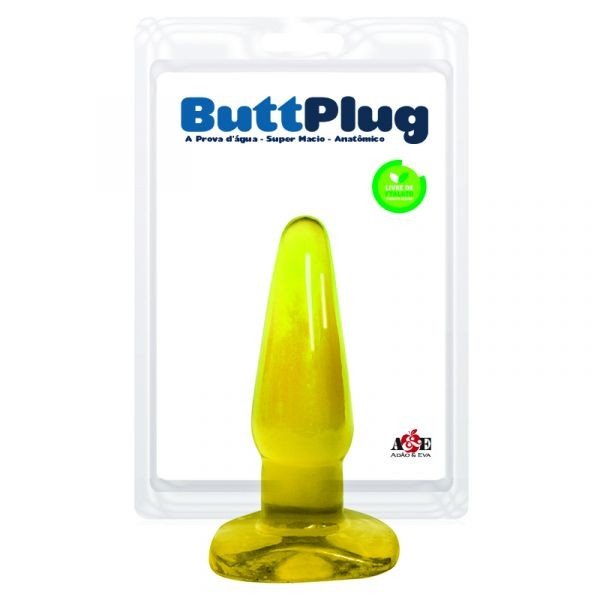 ºPlug Anal Translúcido em Gel - Amarelo