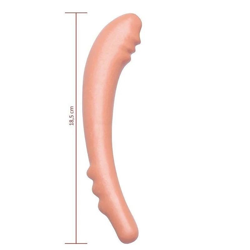 *Plug Desejo Com Saliências - Natural 18,5x3 Cm