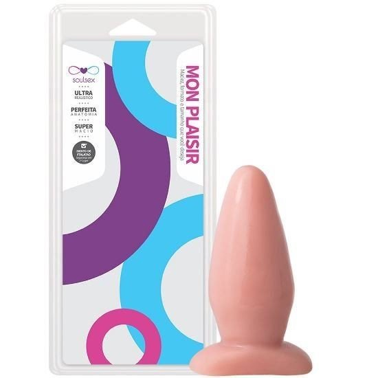 °Plug Anal Conico 14 x 5,4cm Bege 