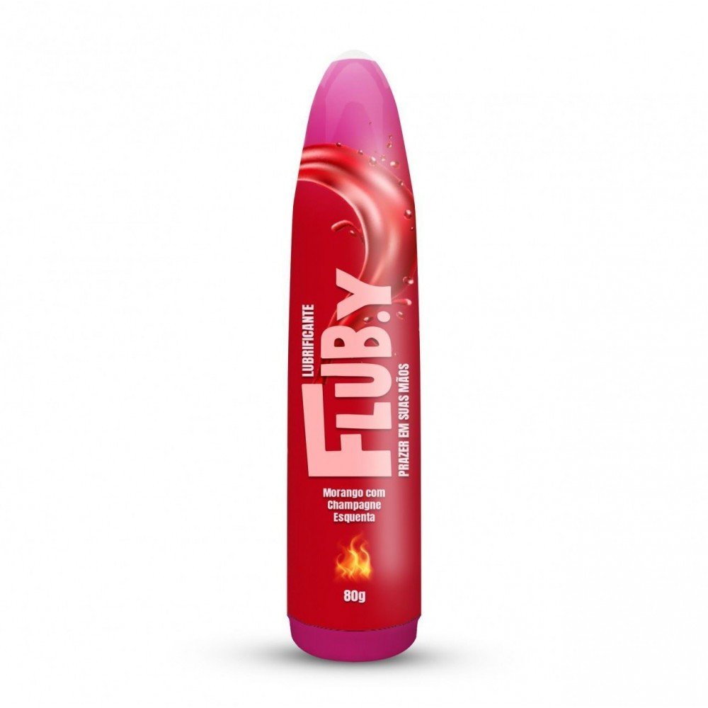 ºFLUB.Y LUBRIFICANTE MORANGO COM CHAMPAGNE ESQUENTA 80G 