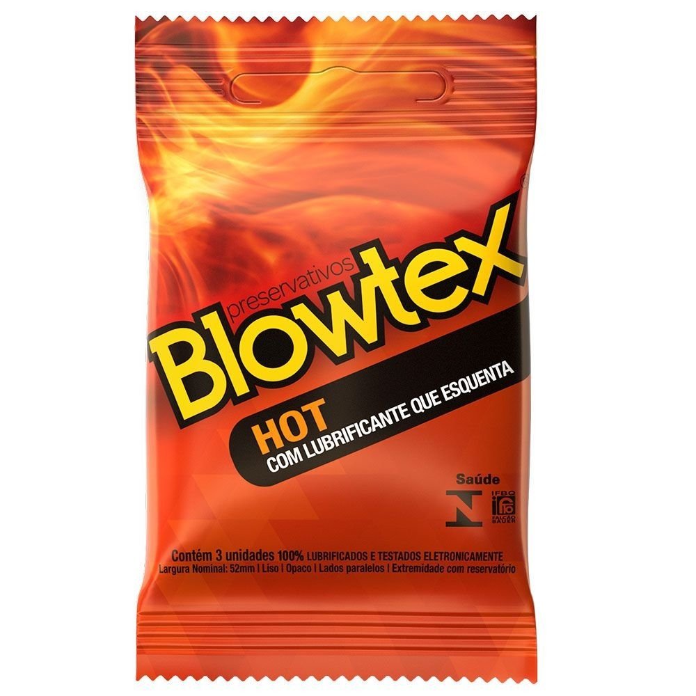 *PRESERVATIVO HOT 03 UNIDADES BLOWTEX - 7896007200405