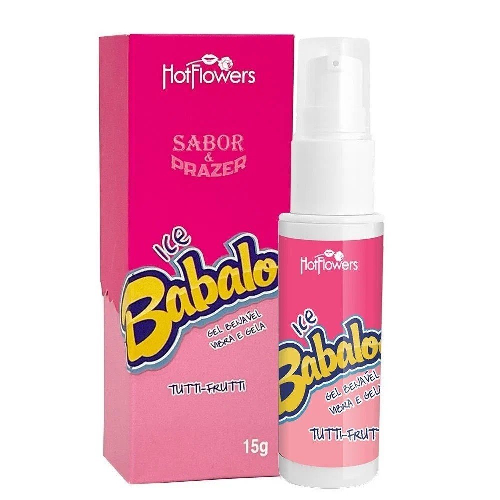 ºICE BABALOO GEL BEIJÁVEL VIBRA E GELA - TUTTI-FRUTTI