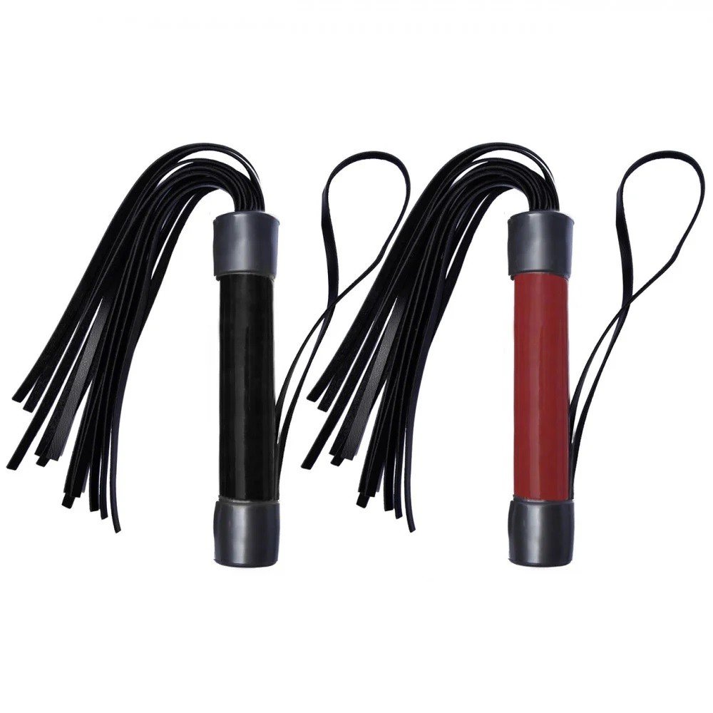 ºCHICOTE EM VERNIZ TIRAS 20CM DOMINATRIX - CORES VARIADAS - DX935